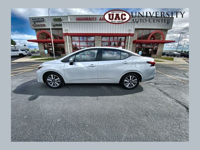 2025 Nissan Versa 1.6 SV in Brilliant Silver Metallic — front three-quarter view
